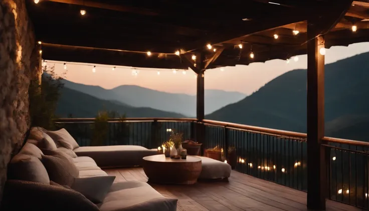 Open terrace on the mountainside