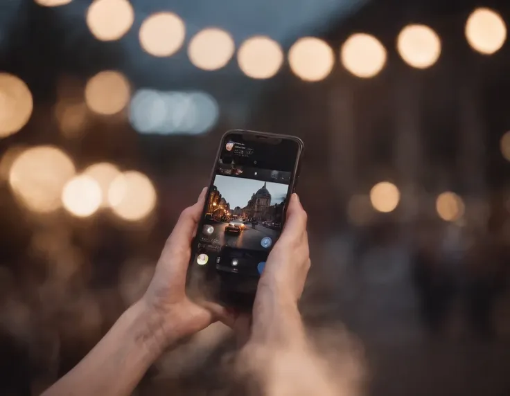 a hand holding a phone with a comforting smile on its face