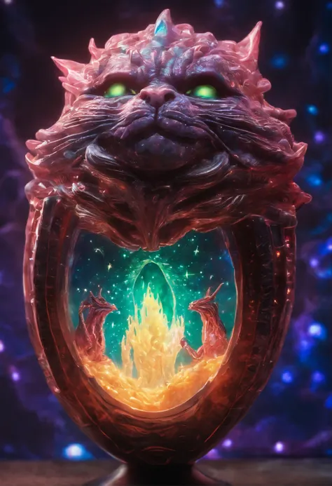 Starry cat crystallized luminescent dragon egg