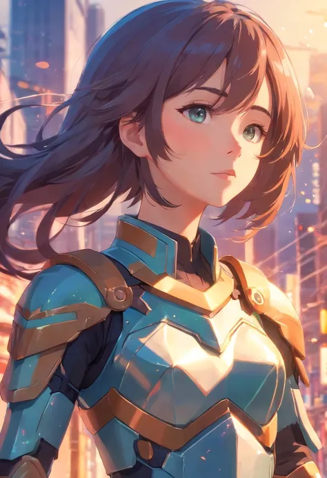 Close-up of a woman in armor, mittlere Nahaufnahme ( Mcu ), 8k Artgerm bokeh, Wojtek FUS, IG-Modell | Artgerm, Ross Tran 8 K, Von Ruan Jia und Stanley Artgerm, von Jason Chan, filmisch. von Leng Jun, von Yang J, Yanjun Chengt