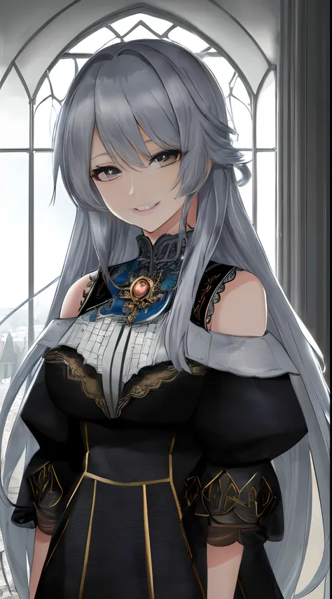 1girl, mature, long silver hair,(intelligence:1.4) (mischievous:1.6), (smile:1.2), walk, castle hall, night, city castle, aurora, moon,(full body:1.2)//
, (()), (Anime:1.4), (Manga:1.2), VFX, Edge Lighting, Moonlight, ((high quality:1.2, masterpiece:1.2)),...