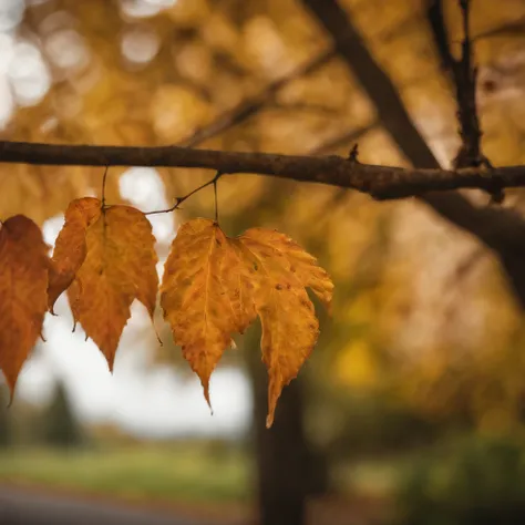 Close-up of autumn leaves,high high quality,8K,Many details,