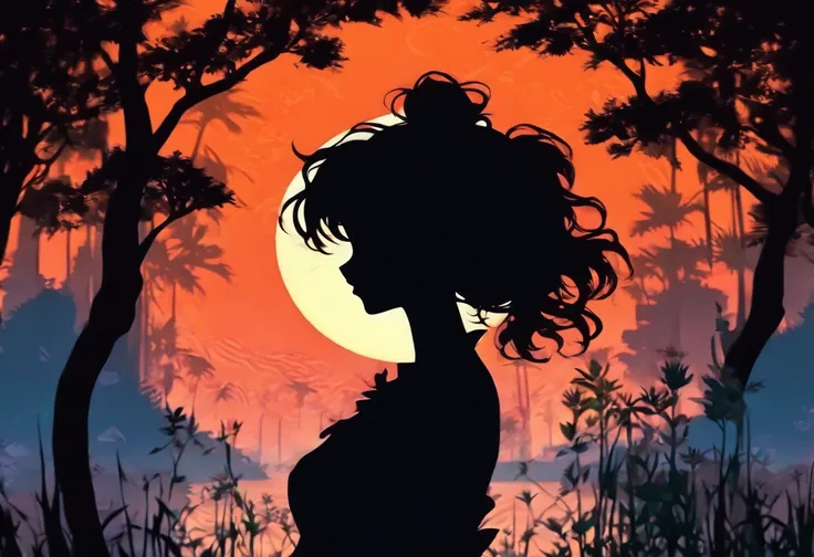 (Silhouette Art,cutouts:1.6)
(((Paper cutting art,A world where only black exists:1.3)

(Cowboy Shot),1 girl,Solo,
(Girl with a fan,profile:1.2),

Romper
(Windy steppe)
Textured glass background,Tarot card atmosphere