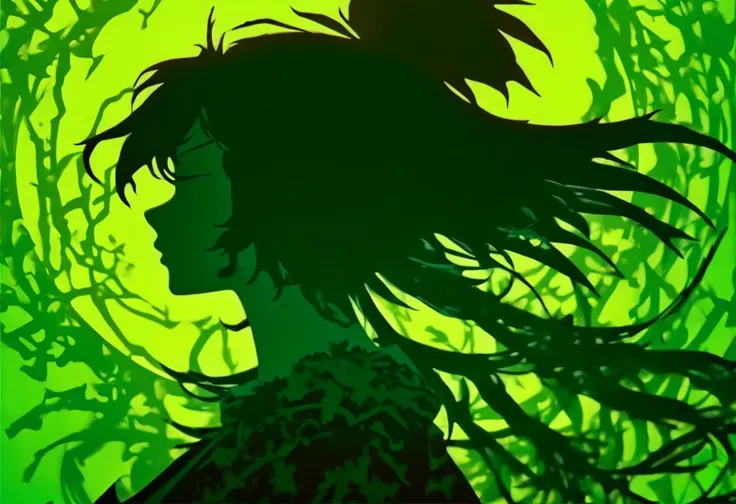 (Silhouette Art,cutouts:1.6)
(((Paper cutting art,A world where only black exists:1.3)

(Cowboy Shot),1 girl,Solo,
(Girl with a fan,profile:1.2),

Romper
(Windy steppe、Moss green wind)
Textured glass background,Tarot card atmosphere