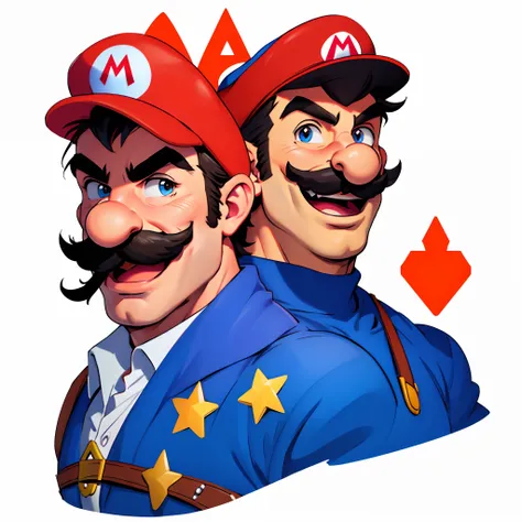 Gros plan de Mario avec une moustache, Mario as a real person, Mario, Portrait de Super Mario, Mario dans la vraie vie, Portrait de Mario, inspired by Mario Dubsky, Portrait de Super Mario, Super Mario, Super Mario dans la vraie vie, high detail iconic cha...