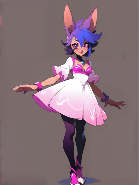 character concept adopt, female cute (yordle) , fullbody dress (pink)