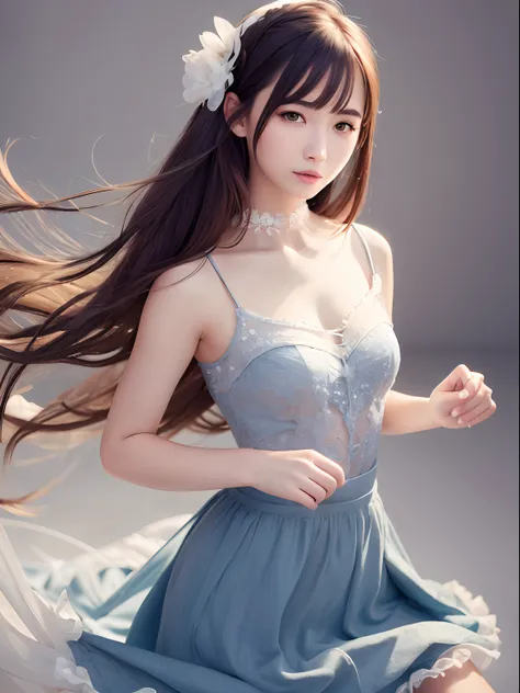 Highest Quality, excellent details, 超A high resolution, (fidelity: 1.4), The best illustrations, favor details, Highly condensed 1girl, with a delicate and beautiful face, Delicate collarbones, High Quality Fishtail Skirt, Shyness,Frolic,dance,