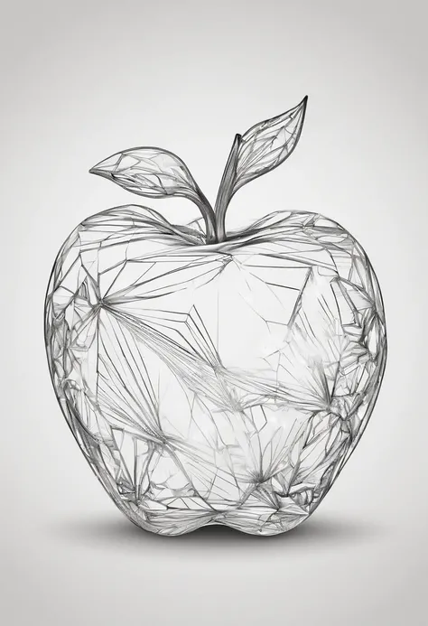 Apple swarovski figurine with ice swirling inside