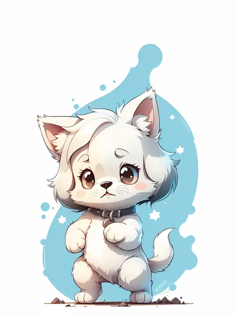 Cute Puppy Coloring. Use clean lines、Leave enough white space for coloring. simple line art.one line art. Clean and minimalist lines.