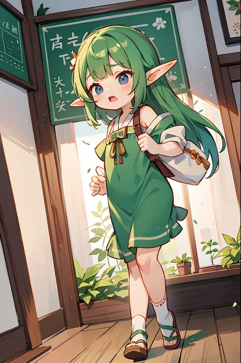 Full body shot of cute elf girl、Uncover the realities of her everyday life、Groaning at home、Drunk