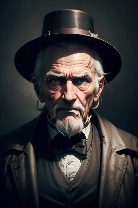 Mysterious and gloomy old man from the year 1845