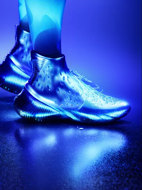 Futuristic sneakers, inflatable future shoes, sneaker design, Fashionab, Yaez, van herpen, Fashion, stylish shoe design, futuristic hi-tech details, fashion of the future, inspired by Fei Danxu, y 3, Y3, techwear outfits!! Intricate, computer generated，Was...