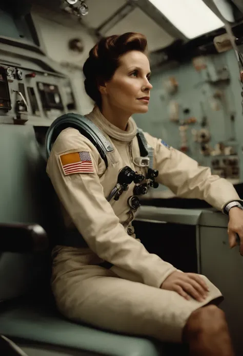 A fabulous female astronaut by larry Clark and Man Ray and Wes Anderson