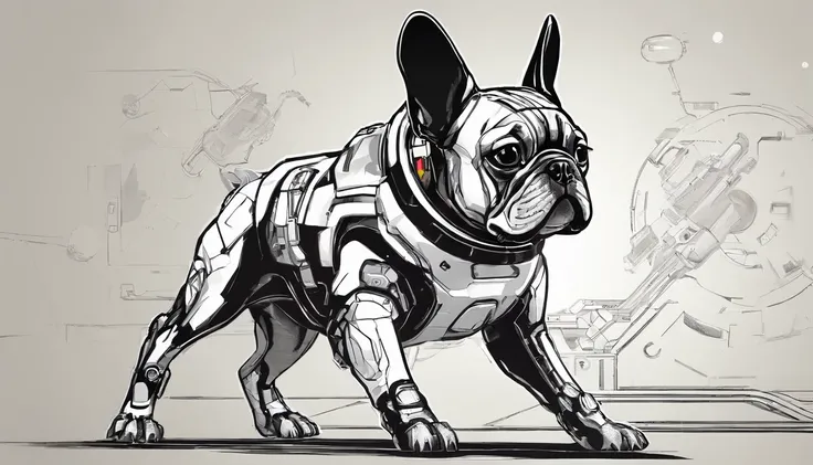 Anime style　French Bulldog