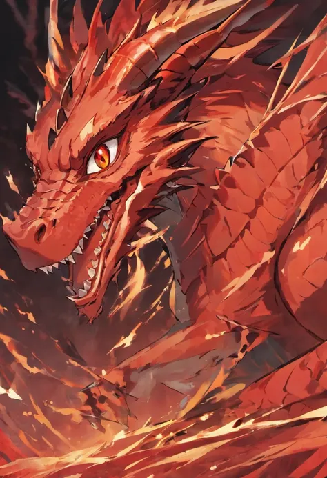 Close-up of a red dragon with a white background, red dragon, red dragon, European Dragon, a dragon,drogon,the devil in hell as a dragon