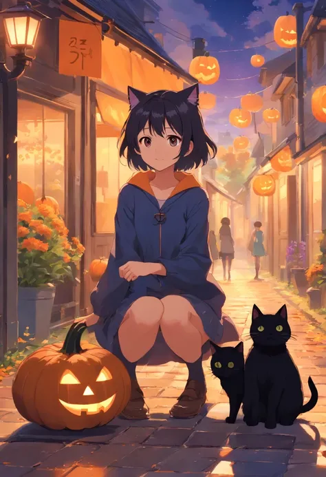 Once upon a time in the quaint little town of Tulipe, there lived a 10-year-old boy named Jeff. Jeff was an ordinary boy with an extraordinary companion - a sleek, black cat named Pumpkin. Now, Pumpkin wasnt your typical cat. For the whole year, Pumpkin wa...