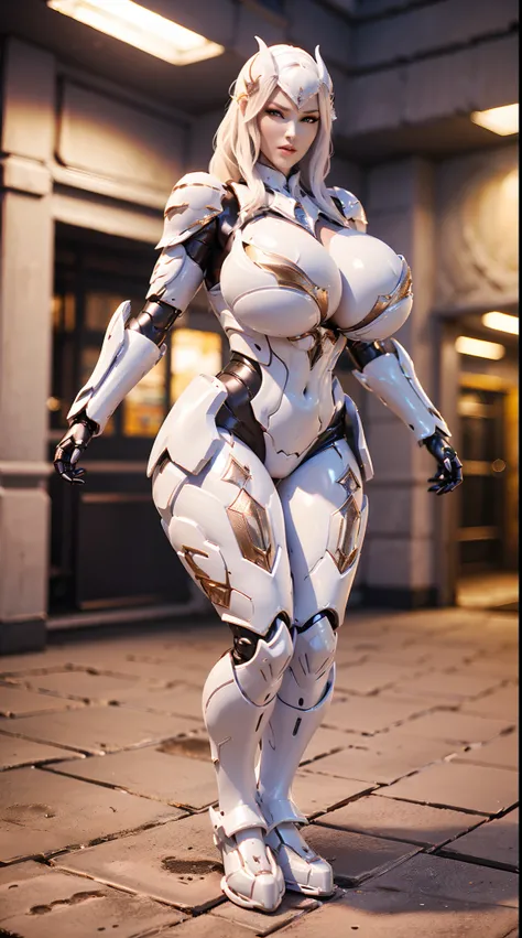 (3D REALISTIC), (DRAGON HEAD), HUGE FAKE BOOBS, (BEAUTIFUL FACE), (WHITE, BLACK), (MECHA ARMORED GEAR), FUTURISTIC DRAGON MECHA SUIT, (CLEAVAGE), (SKINTIGHT YOGA PANTS), (SEXY LEGS), FRONT, (STANDING), SLENDER SEXY BODY, MUSCLE ABS, UHD, 8K, 1080P.