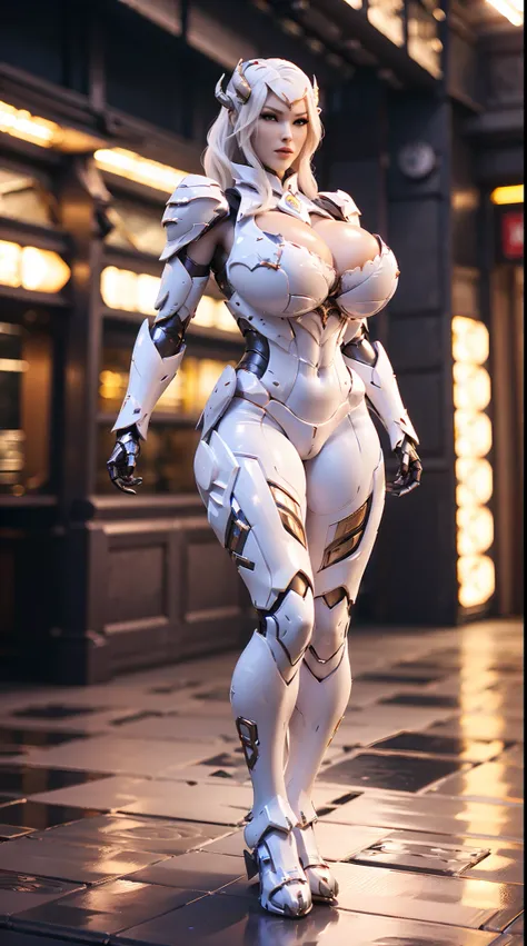 (3D REALISTIC), (DRAGON HEAD), HUGE FAKE BOOBS, (BEAUTIFUL FACE), (WHITE, BLACK), (MECHA ARMORED GEAR), FUTURISTIC DRAGON MECHA SUIT, (CLEAVAGE), (SKINTIGHT YOGA PANTS), (SEXY LEGS), FRONT, (STANDING), SLENDER SEXY BODY, MUSCLE ABS, UHD, 8K, 1080P.