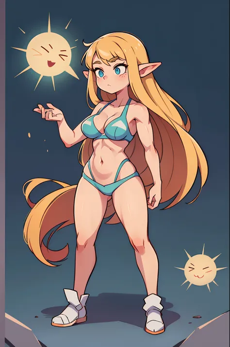 extremely long hair perfect anatomy 1 girl tall solo curvy (muscular) high elf