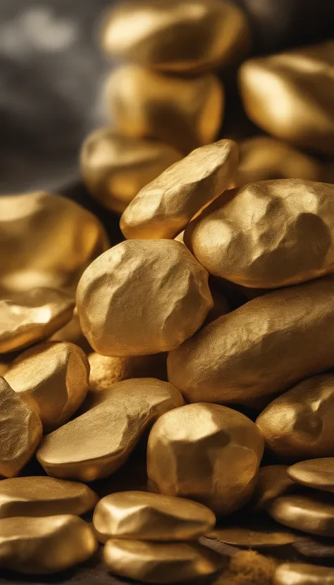 Glittering gold nuggets and a title card that reads: The Top 5 Gold-Producing Countries