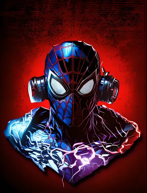 spider - man with chains around his neck and eyes, Retrato do Homem-Aranha, Homem-Aranha no Moshpit, Estilo futurista Homem-Aranha, Homem-Aranha como Exterminador do Futuro, Aranha altamente detalhada - Man, Spiderman, Pedro Parker, Homem-Aranha como Elect...