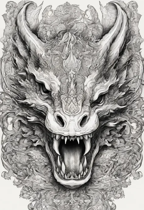 a drawing of a dragon head with sharp teeth and sharp teeth, dragon portrait, dragon face, portrait of a dragon, dragon art, epic pencil illustration, dragon head, detailed dragon, by Adam Marczyński, dragon head!, dragon with scars, by Sava Šumanović, by ...