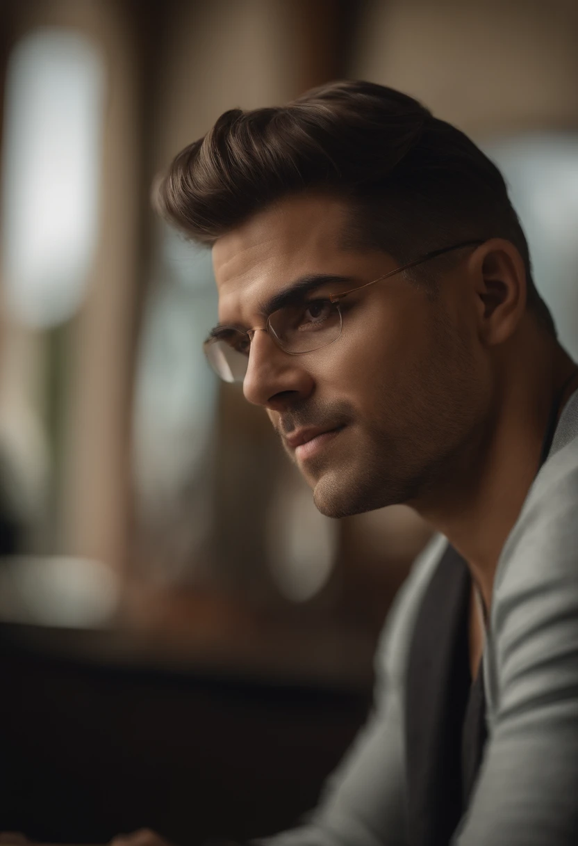 La mejor calidad,Ultra detallado,realista:1.37,Hombre guapo,cara hermosa,ojos detallados,strong jawline,barba de rastrojo,sonrisa encantadora,ropa casual,cabello elegante,afeitado,Postura segura,caballero,Mirada cautivadora,bien arreglado,profesional,Apari...