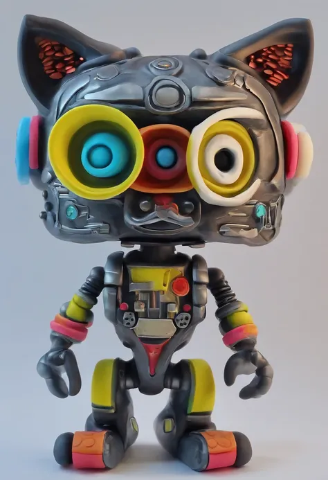 A cute metal kitten, robot, Cyberpunk style, [complex details], HDR, [complex and super detailed details], cinematic sequences, vignette.