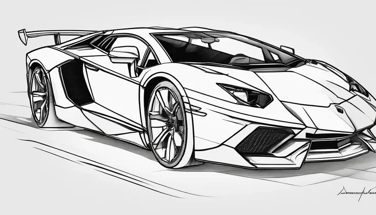 lamborghin AVENTADOR from one side