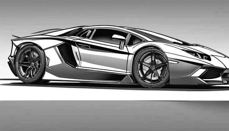 lamborghin AVENTADOR from one side