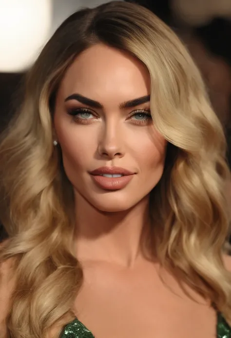 string noir, fille sexy aux yeux vert, Portrait Megan fox, Portrait de Scarlett Johannson, cheveux blonds et grands yeux, Selfie dune jeune femme, maquillage naturel, Look directly into the camera, Visage avec Artgram, dezentes, Superbe photo du corps enti...