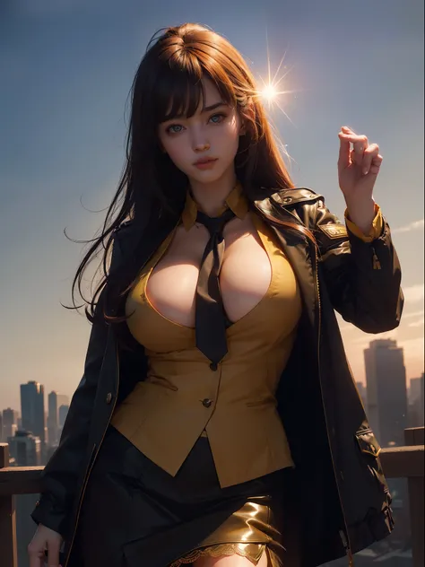 ((nsfw)),((gigantic breasts:1),1girl, intricate detail, masterpiece, best quality, extremly detailed,cinematic lighting, beautiful detailed glow, finely detailed beautiful face and eyes, 8k, dark intense shadows, yellow eyes, medium hair, black hair, bangs...