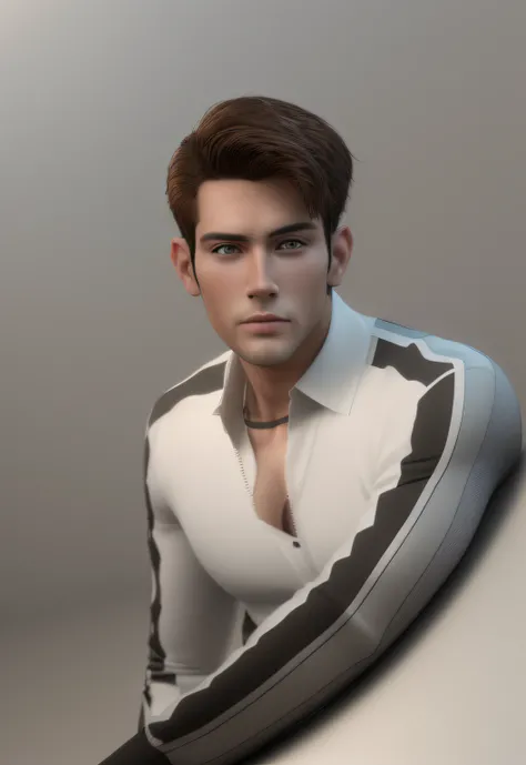 change this pic into handsome 3d fashion Model.