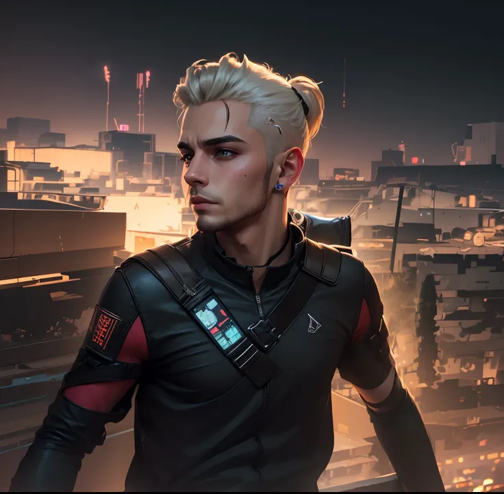 Change background cyberpunk handsome boy, realistic face, 8k, ultra realistic