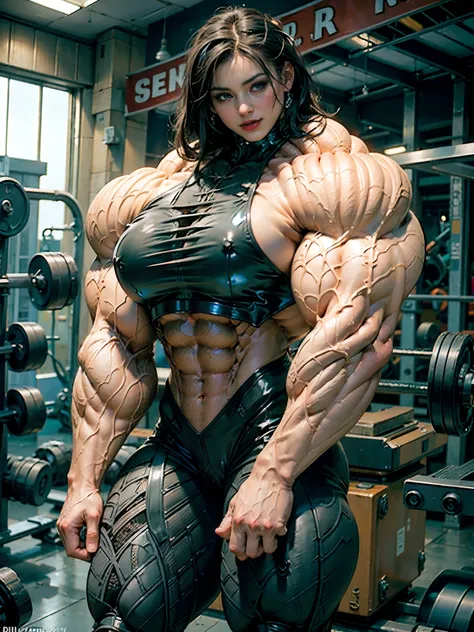 (8k, RAW photo, photorealistic:1.25), (giant strapon:1.25), ((((1 girl)))), (1 super muscular tranny bodybuilder:1.25), (bulging veins:1.25), (huge biceps:1.25), (extreme muscular exposure:1.25), (dominatrix in full black latex:1.5), (super muscular profes...