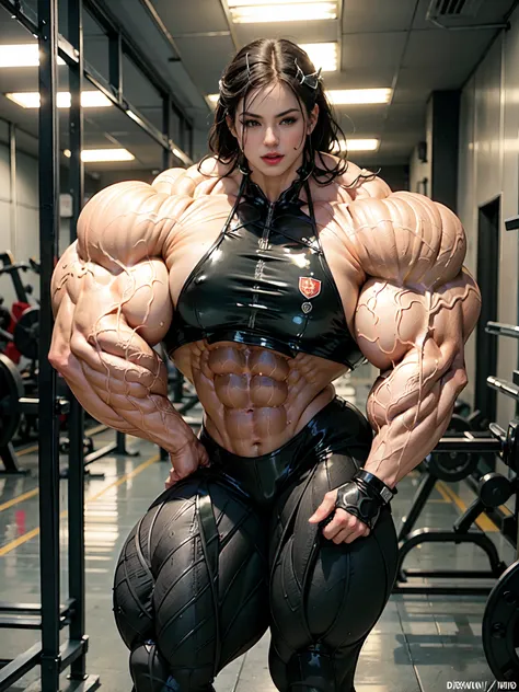 (8k, RAW photo, photorealistic:1.25), (giant  strapon:1.25), ((((1 girl)))), (1 super muscular tranny bodybuilder:1.25), (bulging veins:1.25), (huge biceps:1.25), (extreme muscular exposure:1.25), (dominatrix in full black latex:1.5), (super muscular profe...