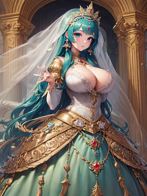 ((anime artstyle)),(Masterpiece),(Best Quality), (Super Detail),((Very Delicate and Beautiful)),(moe anime art style:1.3),1 girl,((full body portrait)),standing in palace of versailles,((solo)),cute,kawaii,digital art,(((1 princess in gorgeous princess roc...