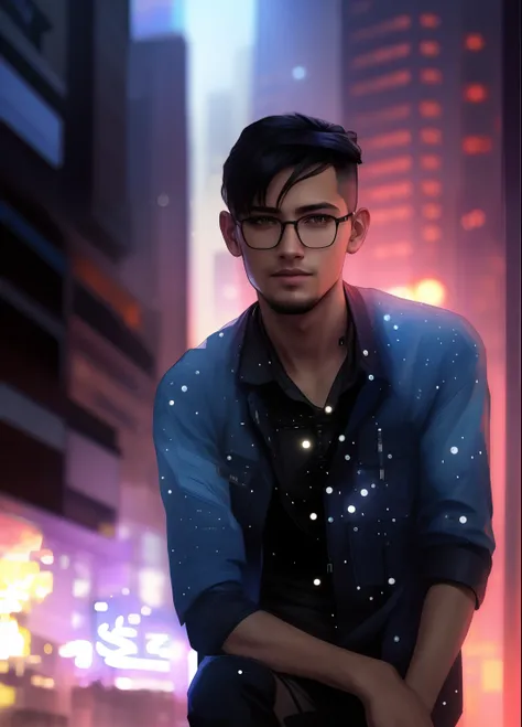 Change background, cyberpunk, realistic, handsome boy, realistic, face