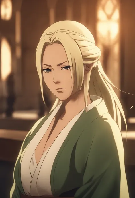 tsunade de costas deitada