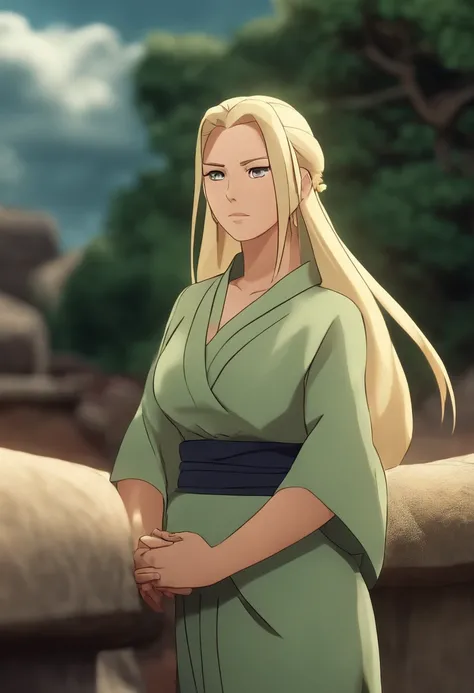 tsunade de costas deitada