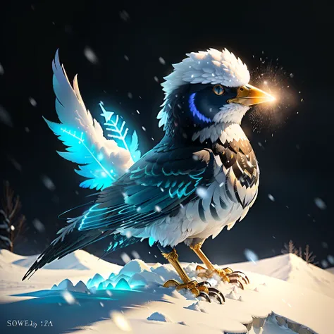 make glowing feathers + snowmake glowing feathers + snow