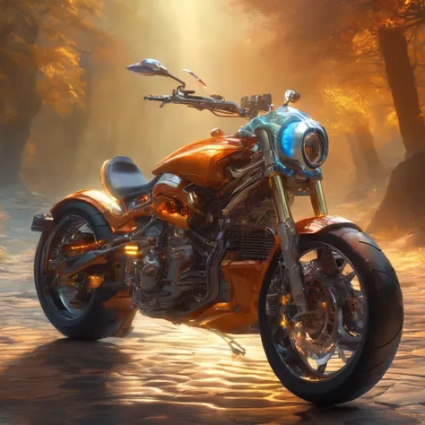 the motorcycle, ray tracing, UHD, award winning