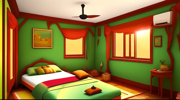 cartoon house room interior, poor house room interior, room , bad condition room interior, a Indian room a small room, Indian room interior