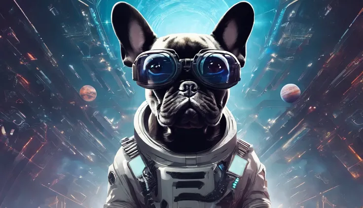 Wearing glasses　French Bulldog