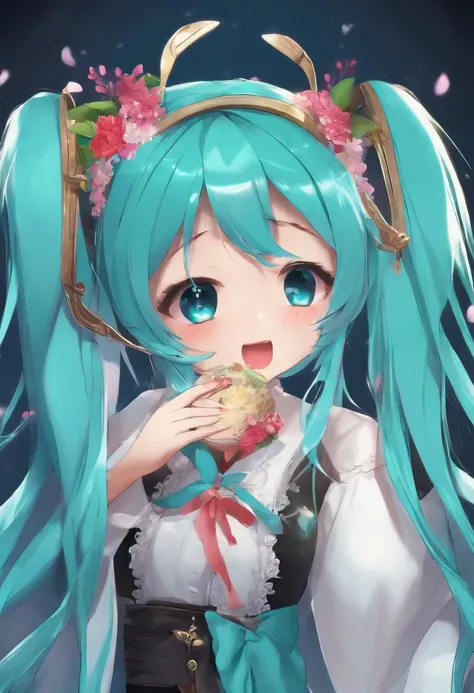 Hungry funny face uncle style Hatsune Miku