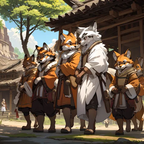 super high resolution, detailed background, World Heritage Site, 6+boys, 6+girls, Happy, joyful, absurdres(Photos of solo travelers)(kemono, furry anthro),