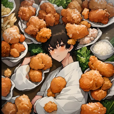 Karaage Karaage Man Boy Anime Style Karaage Daisuki