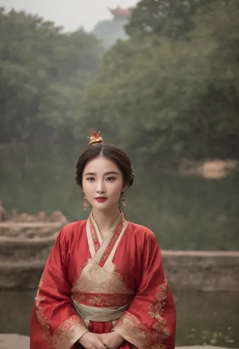 （A girl named Change：1.25），Wear traditional Chinese clothing，Detailed and beautiful face，Chinese Mid-Autumn Festival，standing on the moon，Behind him is a white Chinese palace，Holding a cute rabbit，Look at the earth，Hope to go home，Starry sky and earth as b...