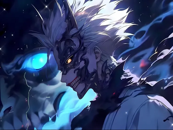 Anime character with white hair and blue eyes staring at something, Badass anime 8 K, handsome guy in demon killer art, Best anime 4k konachan wallpaper, trigger anime artstyle, Anime epic artwork, Detailed digital anime art, 4k manga wallpapers, 4K anime ...