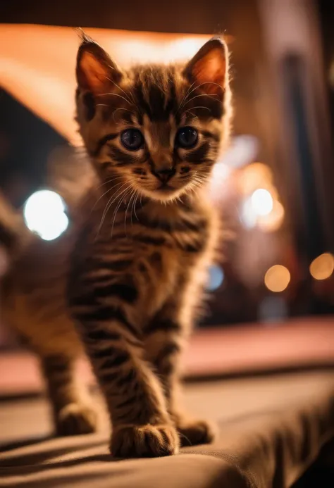 Kitten on the stage catwalk